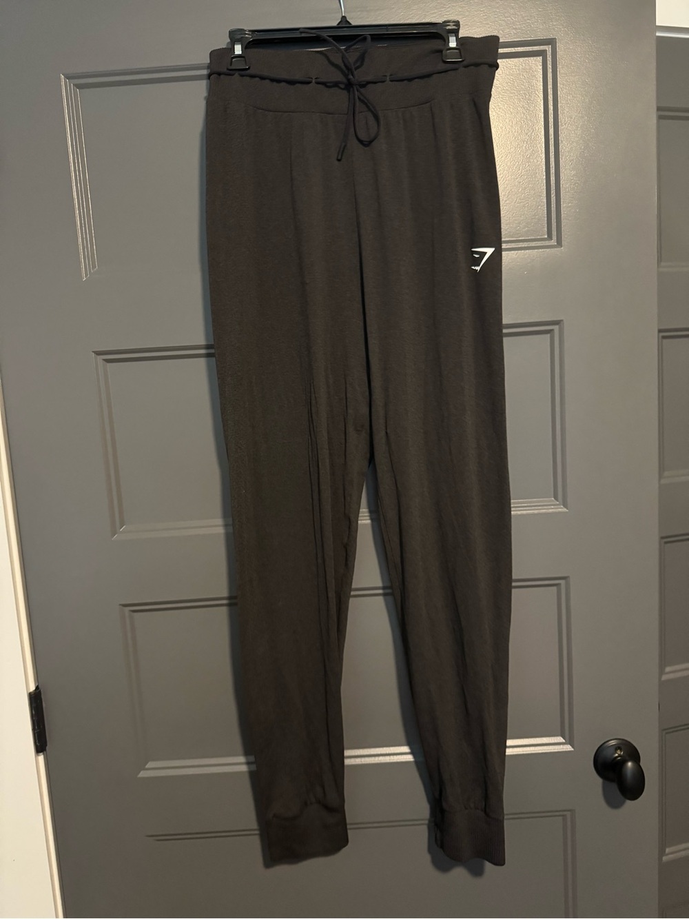 Gymshark Black Pullover Hoodie with Logo Tag